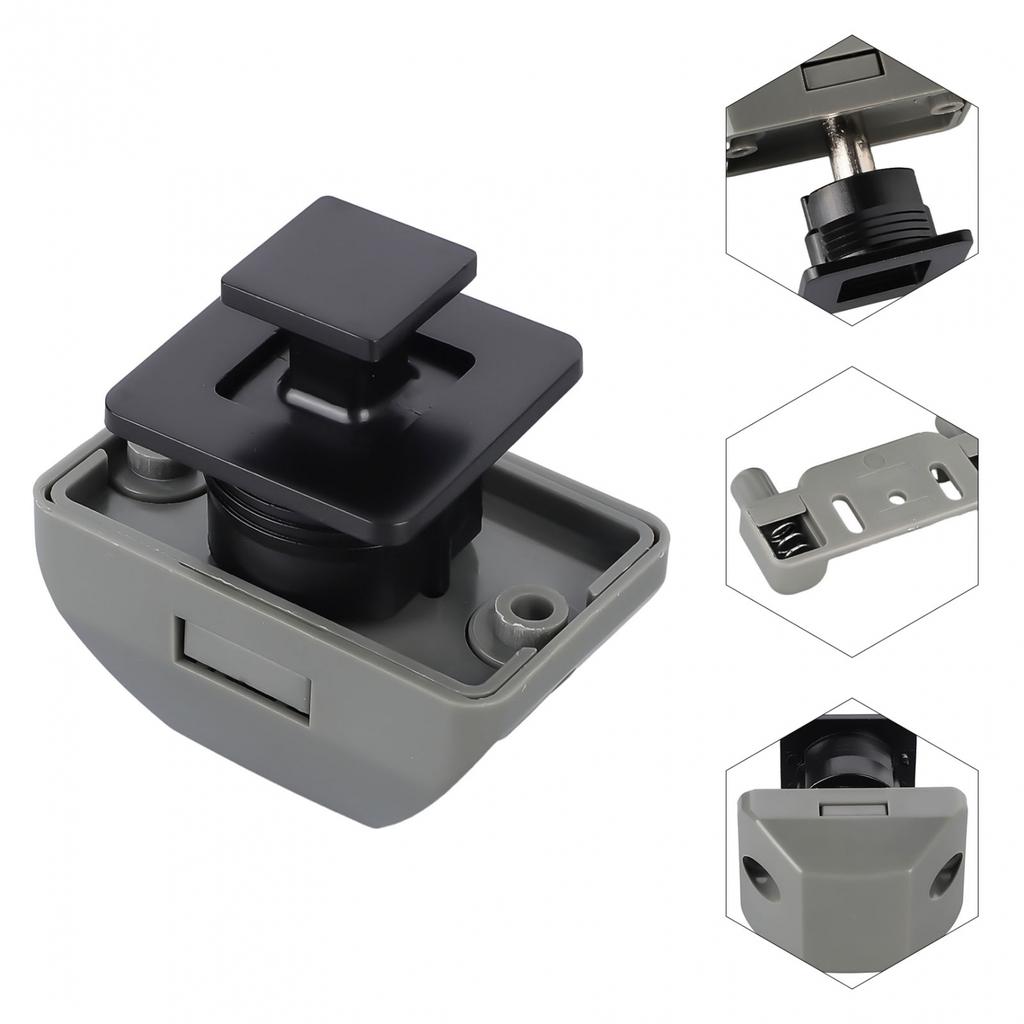 Push Button Catch Lock Cupboard Door Motorhome Cabinet Camper Caravan Latch Knob