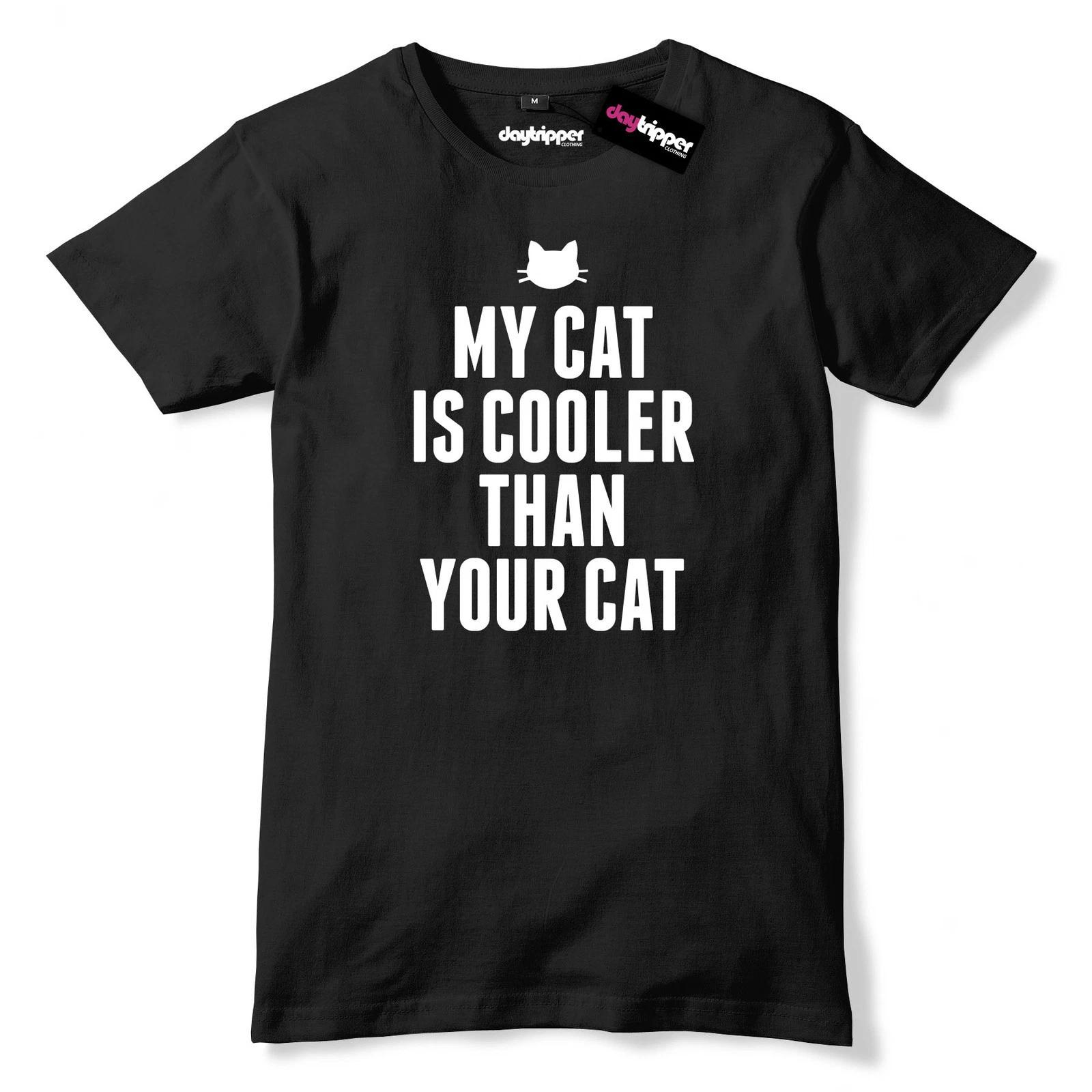 My Cat Is Cooler Than Your Cat Mens Premium T-Shirt Funny Slogan S