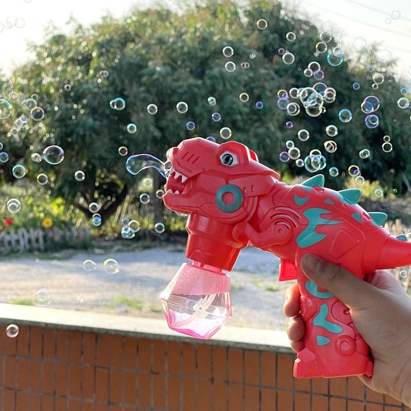 Kinder Dinosaurier Seifenblasenpistole Elektrisch Licht Musik Spielzeugpistole Wasserdicht Vollautomatische Seifenblasenmaschine