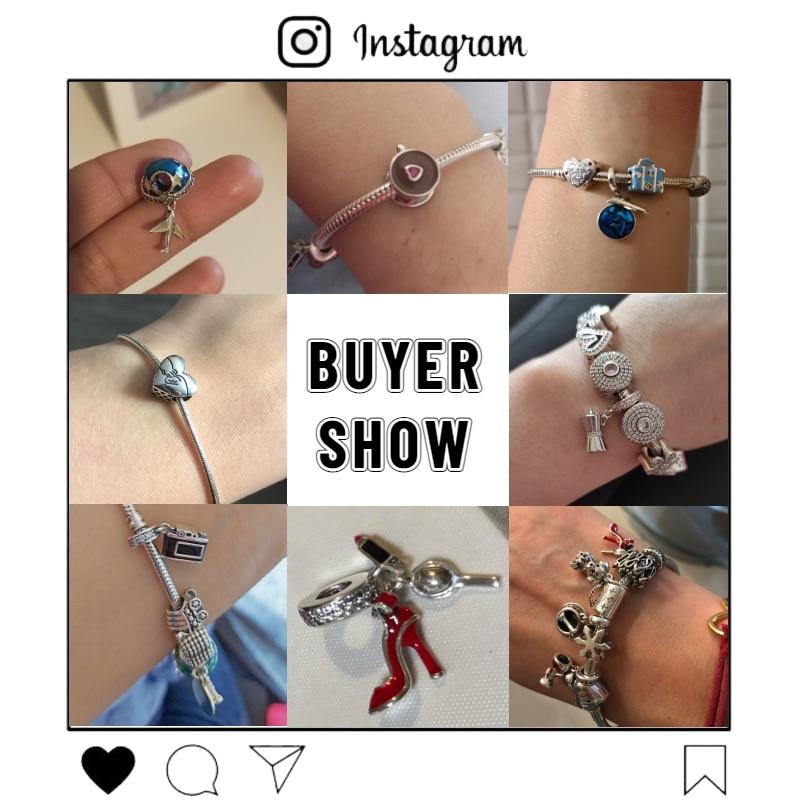 925 Sterlingsølv Familie Hjem Eiffeltårnet Kamera Reise Drøm Kaffekopp Sko Anheng Passer Anheng Armbånd DIY Smykker