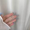 Hollow Love Earrings, Niche Design Sense, Heart-shaped Earrings, High-end Sense, Light Luxury Stud Earrings, Temperament, No Ear Piercings, Ear Clips