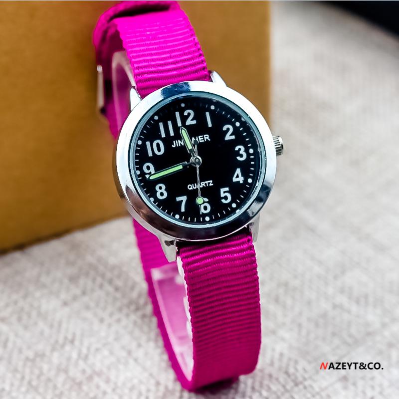 Kids' Casual Sports Digital Quartz Watch with Luminous Hands and Nylon Strap