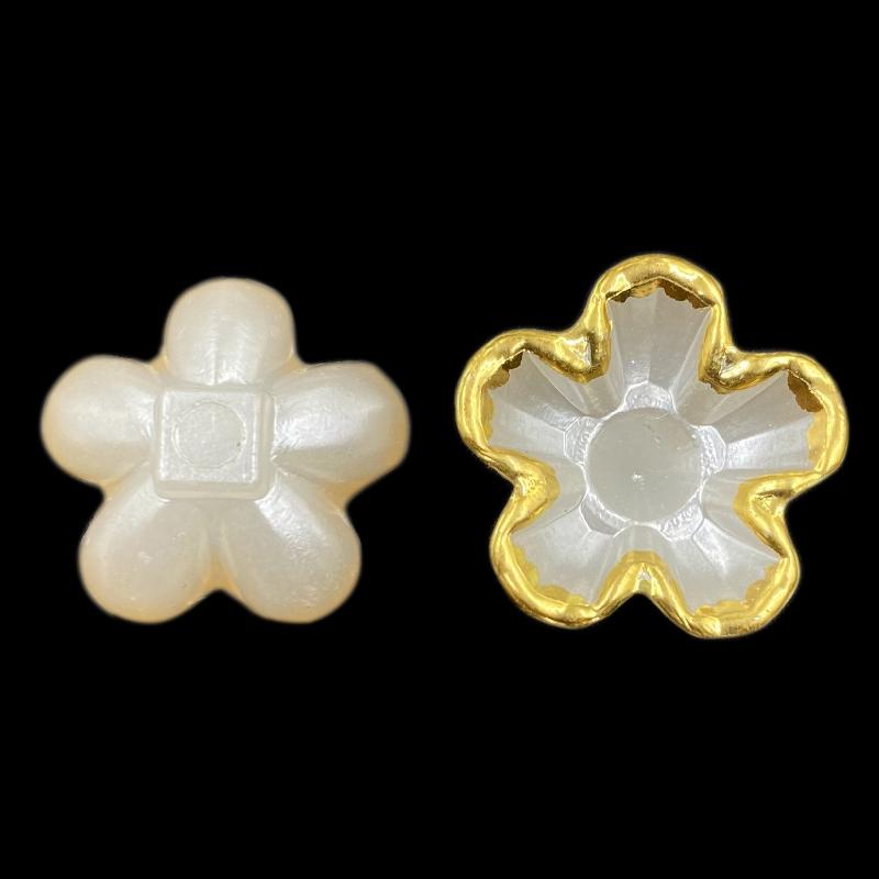 For Jewelry Makings Finding Charms Loose Beads Pendant DIY Crafts 5-50Pcs Beige Flower Necklace Bracelet  Accessories