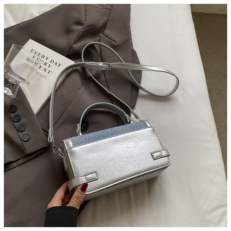 IELGY Exquisite Fashionable Handbag Fashionable All-Match Contrast Color Shoulder Bag High-End Light Luxury Trendy Cross-Body Bag