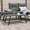 VidaXL Garden Coffee Table Black 90x45x35 Cm Powder-coated Steel, Garden Table, Patio Table, Patio Furniture, 4008106