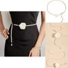 Elegant Simulated Pearl And Rose Decoration Women Casual Waist Chain For Casual Or Formal Wear
