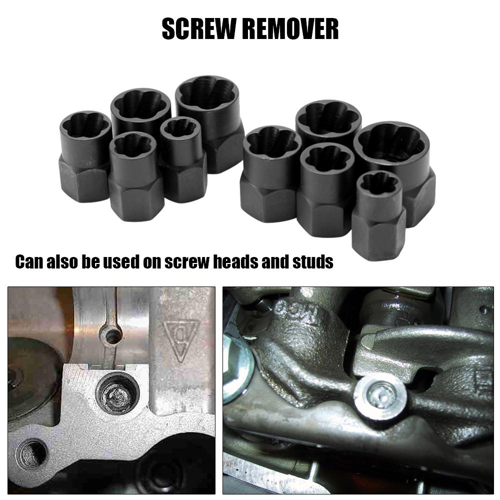 10pcs Damaged   Nut Screw Remover Tool Kit Damaged   Removal Set Damaged   Nut Screw Removal Socket