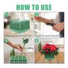 A84E-Floral Foam Cage With Square Flower Foam Blocks Holder, Floral Foam Blocks For Artificial Flowers Arrangements, Durable 4Pc