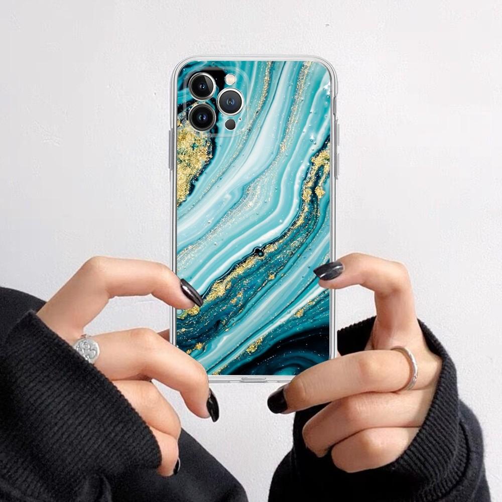Marble Art Fashion Pattern Phone Case for iPhone 16 15 8 7 6 6S Plus X SE XR XS 14 11 12 13 Mini Pro Max Mobile Case