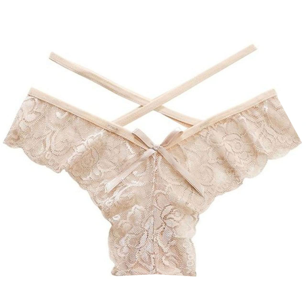 

LEX STANDARD Кружевные Сексуальные Трусики с Цветочным Принтом PS091 Женские Т-стринги, (Размер 6, Бежевый)