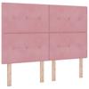 Pink Box Spring Bed with Headboard 140 x 200 cm Velvet