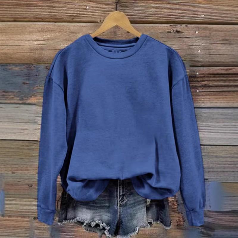 Womens Long Sleeve Crewneck Sweatshirt Graphic Print Casual Streetwear Top