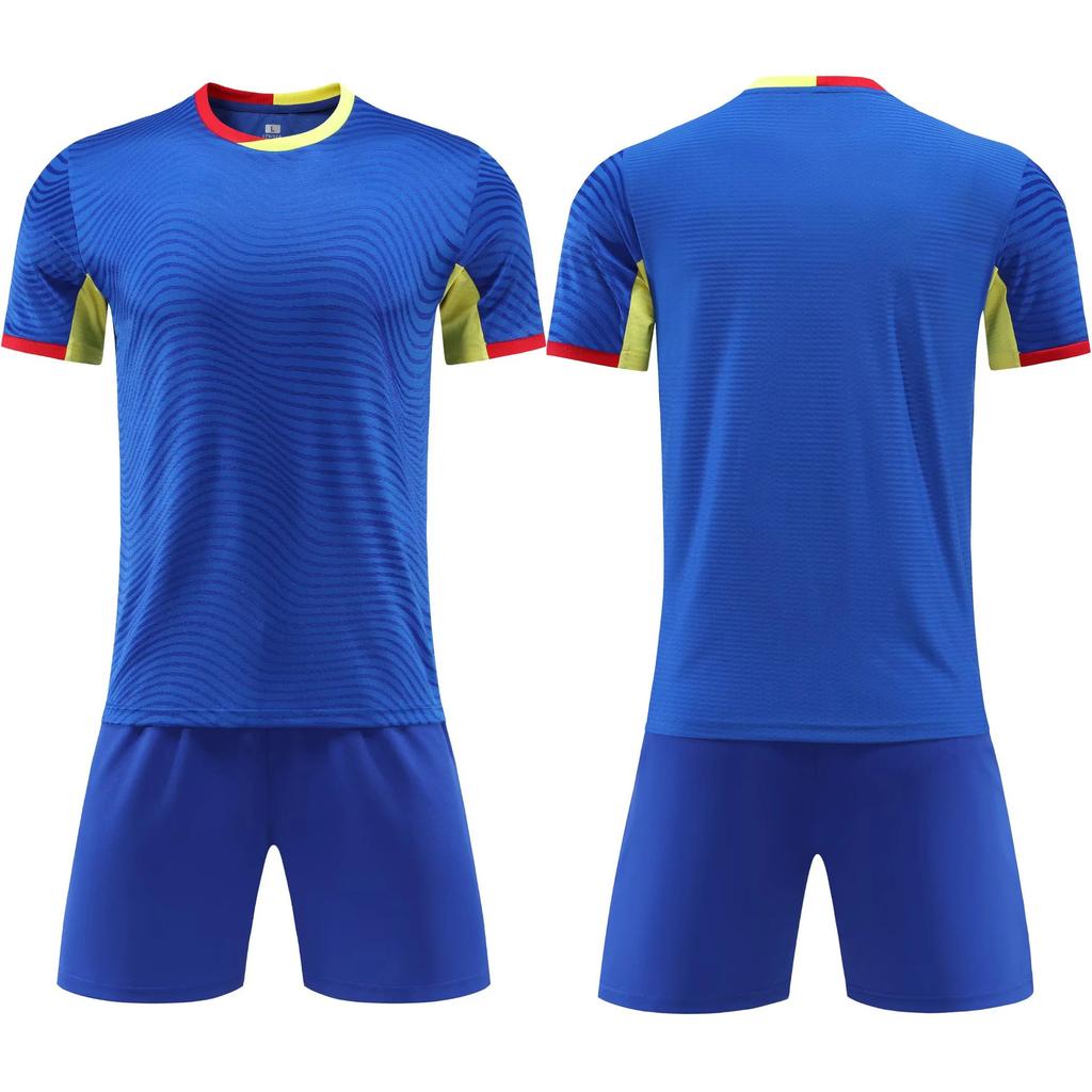 2025 Großhandel Kinder-Fußballtrikot-Set, Grundschul-Fußball-Trainingsshirt, bedrucktes Wettkampftrikot für Jungen und Mädchen