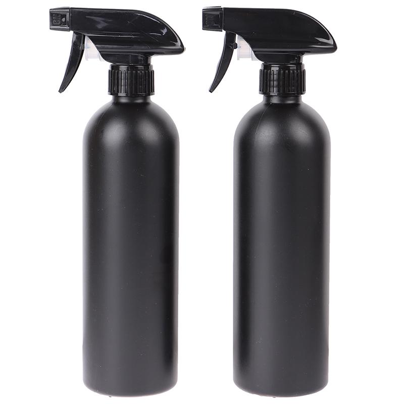 2 x 500 ml schwarze Kunststoff-Triggerflasche, Auto-Reinigungsspray, Multifunktionsflasche