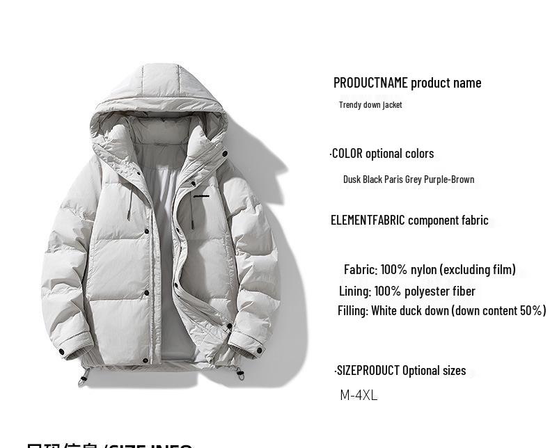 New Men's Trendy Workwear Down Jacket - Winter Collection