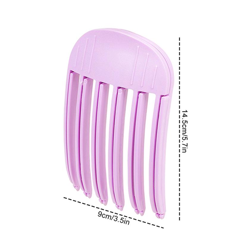 Magic Hair Root Natural Fluffy Hair Clip No Heat Rollers Hair Styling Clip Bangs Hairpin Women Hair Curler Bangs Salon Styling 6Teeth светло-розовый