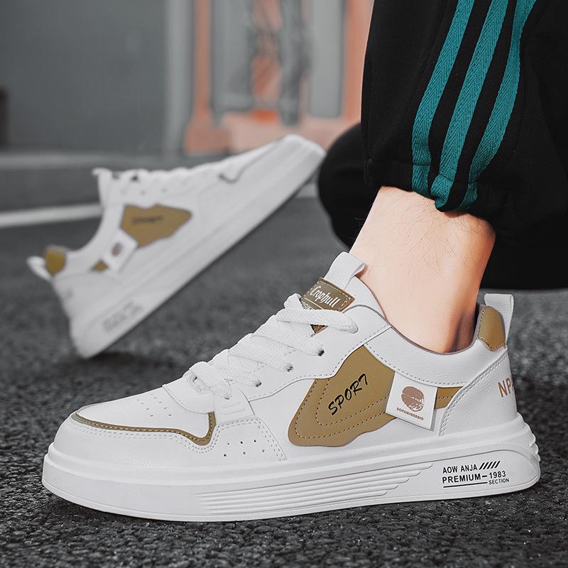 Trendy Brand Men'S Shoes Breathable Sports And Leisure Board Shoes Design Sense Boys White Shoes Sports Shoes