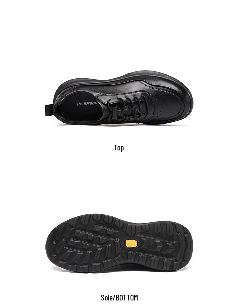Red Dragonfly Herren Herbst Leder Sneaker - Wasserdicht, Rutschfest, Lässige Reiseschuhe mit Weichsohle