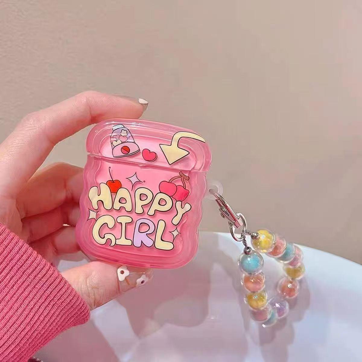 

Чехол для наушников INS Heart Windmil для AirPods AirPod 2 3, чехол с милым медведем и разноцветными бусинами, подвеска, мягкий силиконовый чехол для AirPods Pro For AirPods pro