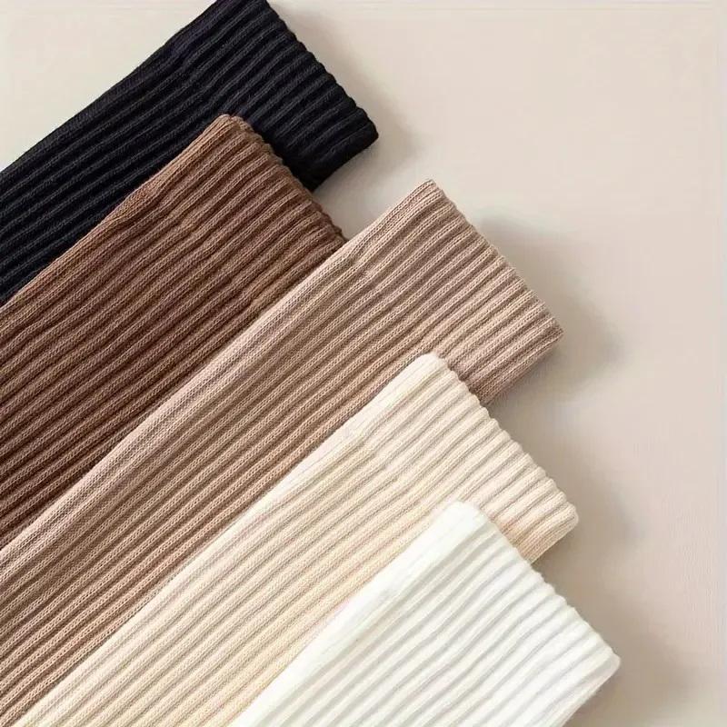 1 Pereche Șosete Dama Culoare Solidă Toamnă Iarnă Lungime Glezna Confortabile Calde Formă Picior Subțire Stil Colegial la Modă Șosete Casual