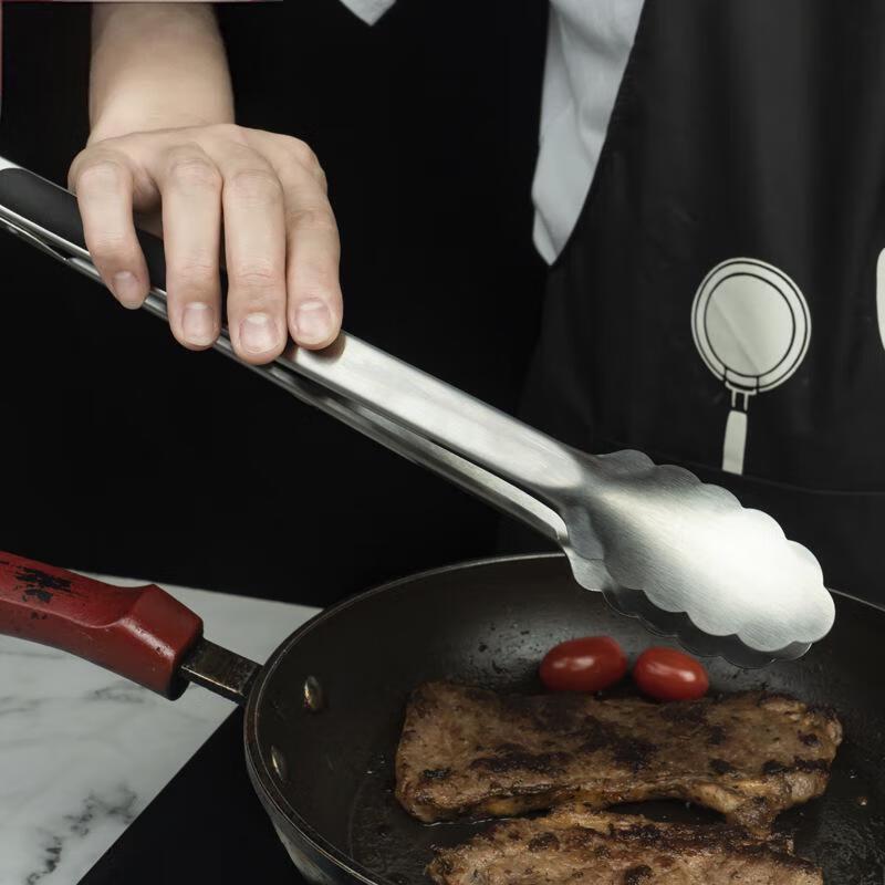 DeRuiEn 12-inch Stainless Steel BBQ & Food Tongs