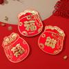 6Pc Chinese  Year Red Envelopes Supplies Spring Festival Lucky Money Pockets Decor Spring Festival Supplies Fuzi Red Envelope