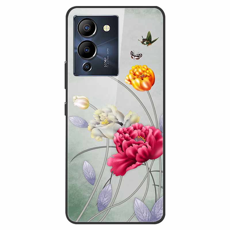 For Infinix Note 12 G96 Case X670 Marble Tempered Glass Hard Back Cover for Infinix Note12 Helio G96 Phone Cases 6.7'' Fundas