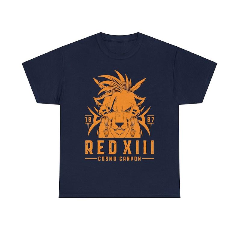 Футболка Red XIII Nanaki Cosmo Final Fantasy 7 Игровая футболка Final Fantasy VII Rebirth Игровая футболка для геймера 4XL
