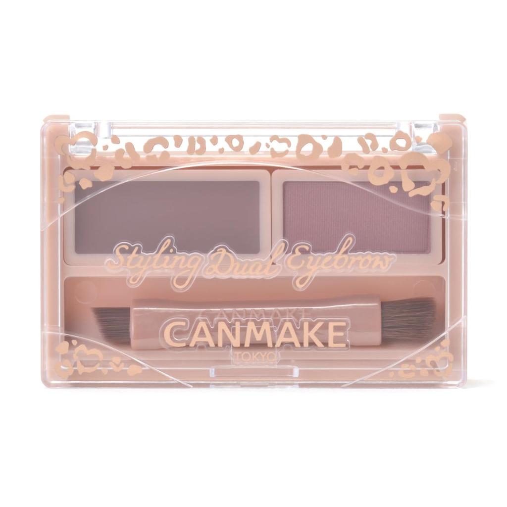 Canmake Styling Dual Eyebrow 04 Cloudy Mauve Восковая основа x Пудра Мягкие брови трехмерные
