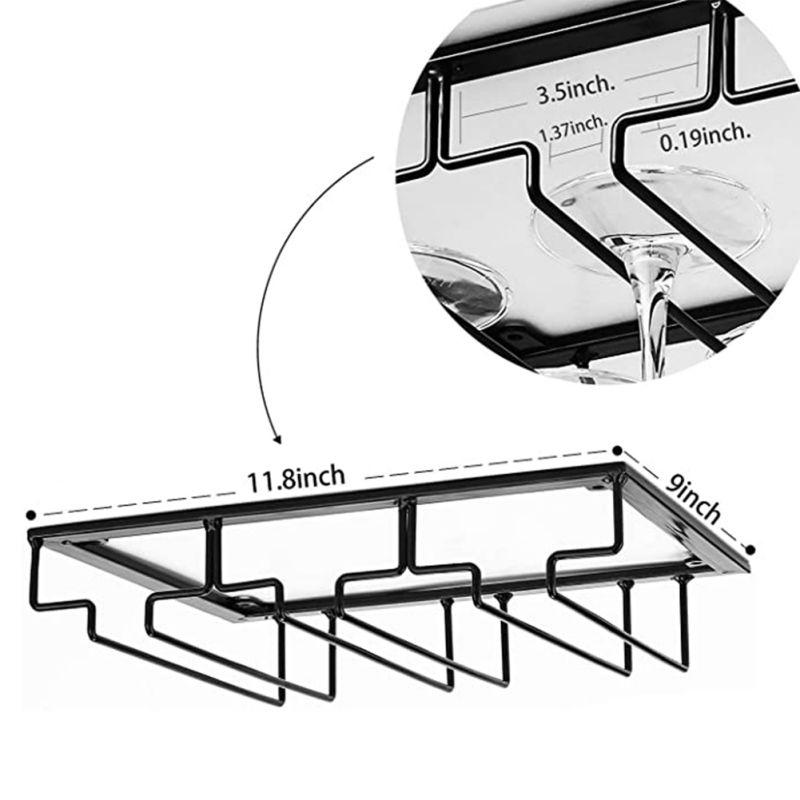 Right Angle Creative Upside Down Wine Glass Rack Kitchen Cup Rack Upside Down Cup Rack Home Wine Cabinet Bar Hanging Cup Rack