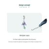 Silver Iris Gradient Oil Drip Pendant & S925 Sterling Flower Bracelet Beads