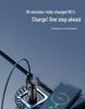 KC08 Car Charger: 3-in-1 Retractable Cable with Quick Charge and Voltage Display