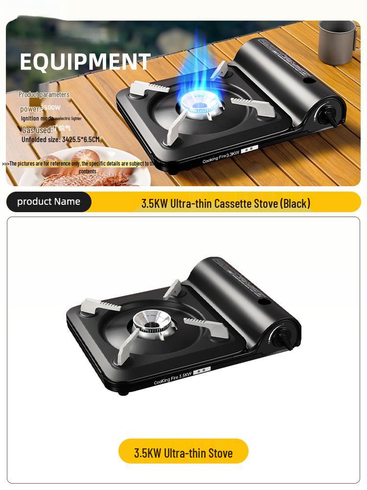 Portable Butane Gas Camping Stove for Outdoor Cooking and Boiling
