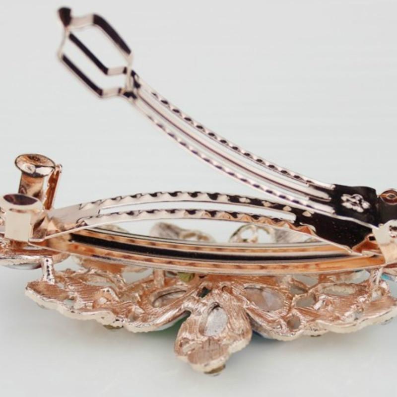Women Crystal Rhinestone Flower Spring Hair Barrette Clip Hairpin Hair Clip
