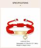 Custom Name Children's Bracelet, Stainless Steel Heart Charm, Adjustable Red Rope Chain, Personalized Kids Jewelry Gift for Baby