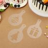 Accessories Pastry Tools Coffeeware Cookies Mould Fancy Drawing Mold Coffee Stencil Biscuit Mold