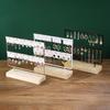 Solid Wood Iron Art Earring Holder Jewelry Display Stand for Home Storage and Hanging Ear Studs.
