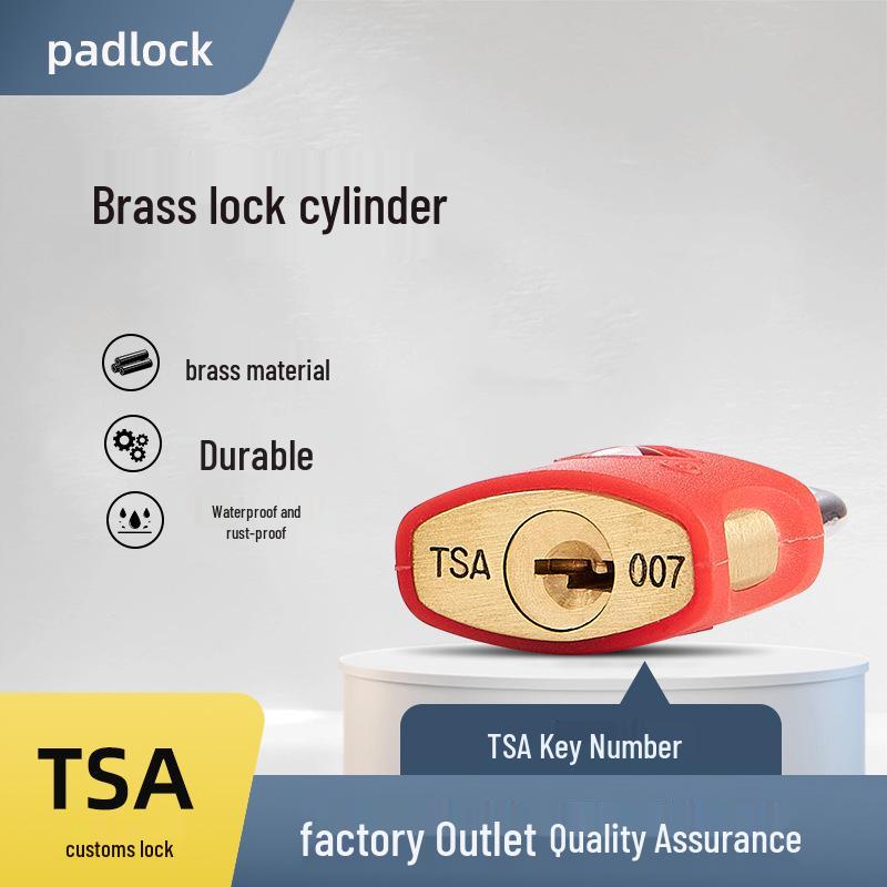 Waterproof Brass-Coated TSA Padlock for Suitcases, Gym Lockers, and Drawers.