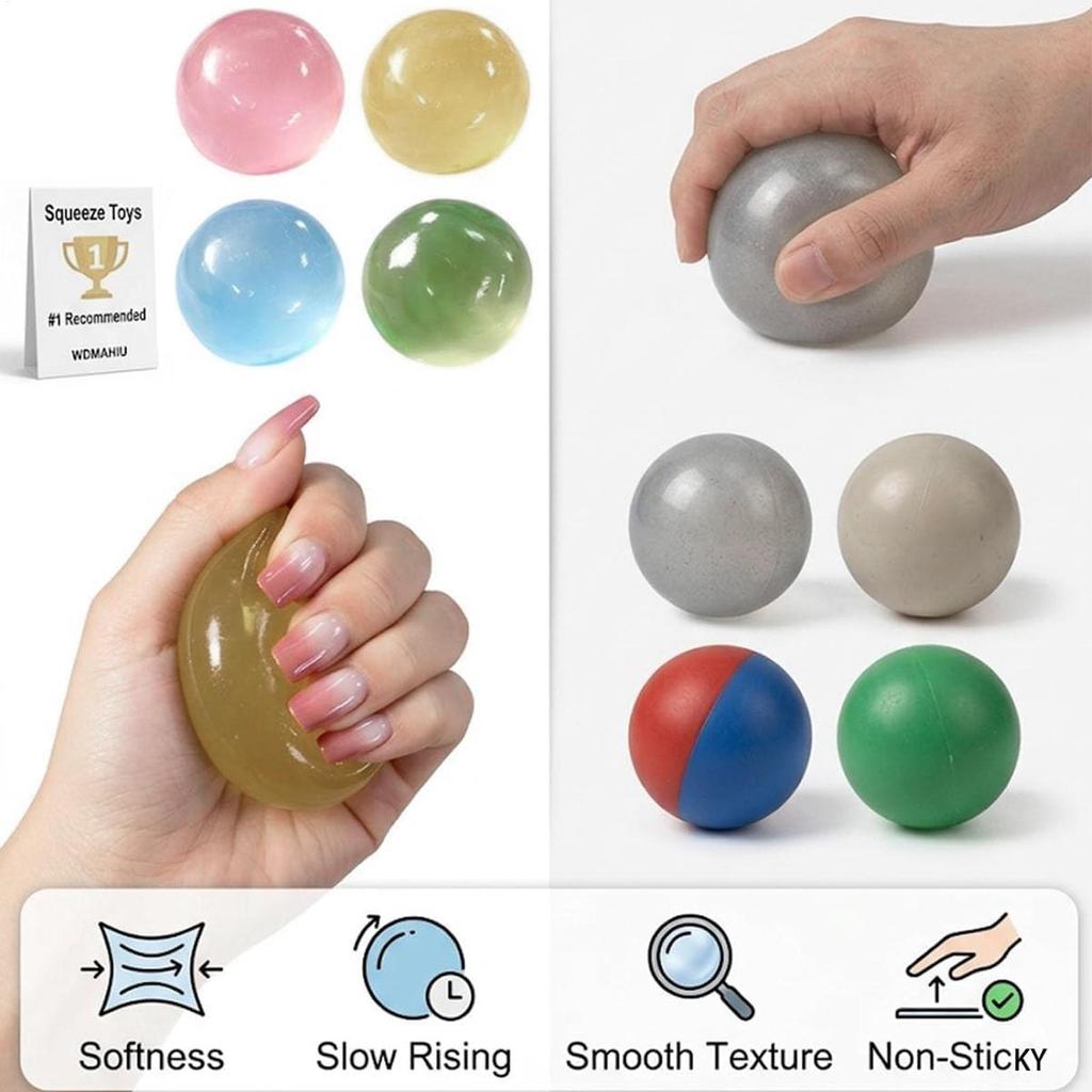Moldable SquishyCoconut Oil Squeeze Toy Moldable Stress Ball SquishyToy Slow Rising Decompression Sensory Toy For Adult