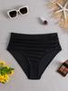 2026 European & American Black Triangle Underwear High & Low Waist New Style Hot Spring Seaside Swim Trunks Swimsuit