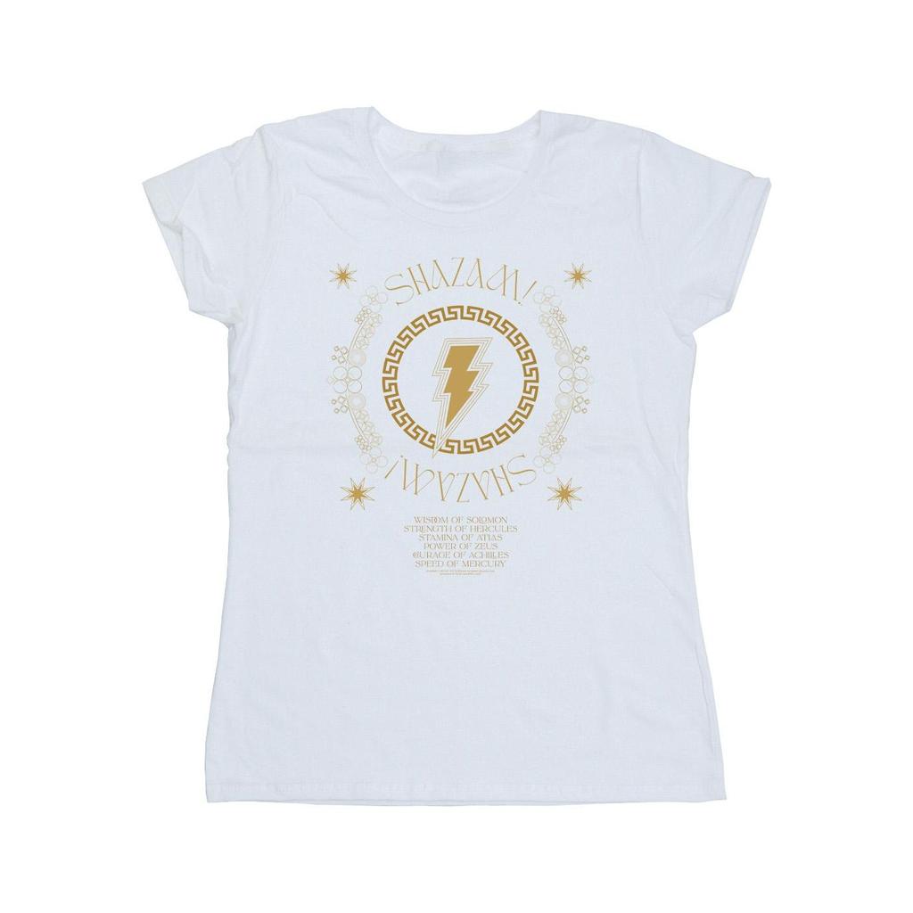 DC Comics Womens/Ladies Shazam Fury Of The Gods Golden Spiral Chest Cotton T-Shirt