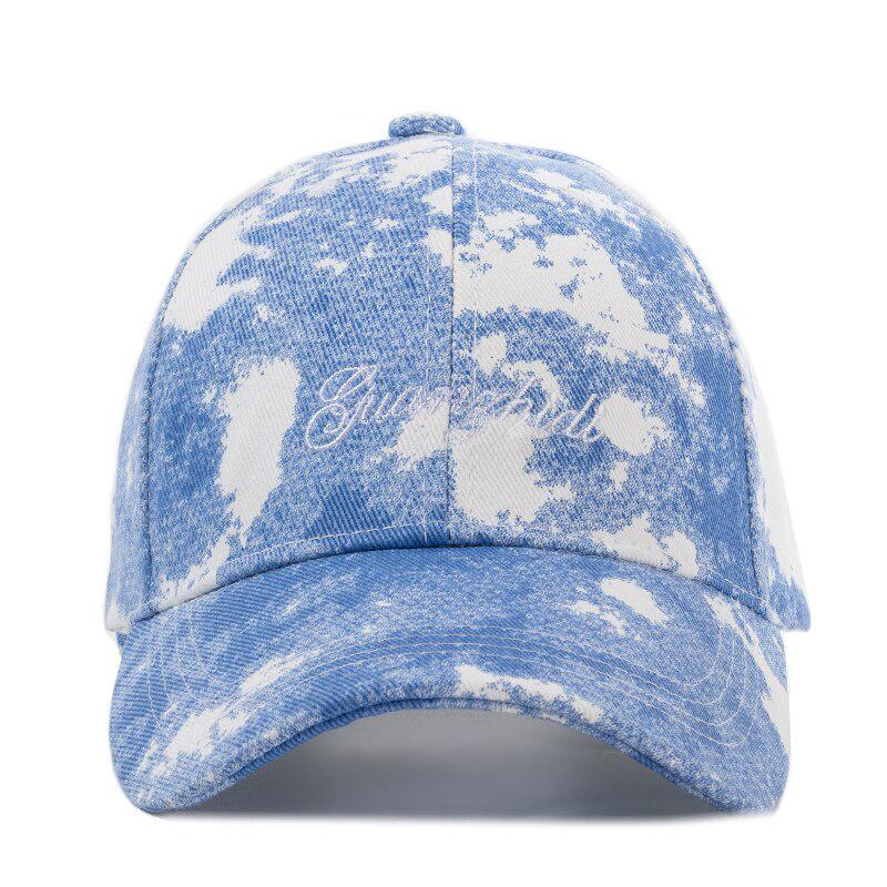Blue Baseball Cap Womens Cotton Tie Dye Vintage Baseball Hats Spring Summer Adjustable Korean Casual Hats Blue Baseball Cap Womens Cotton Tie Dye Vintage Baseball Hats Spring Summer Adjustable Korean Casual Hats