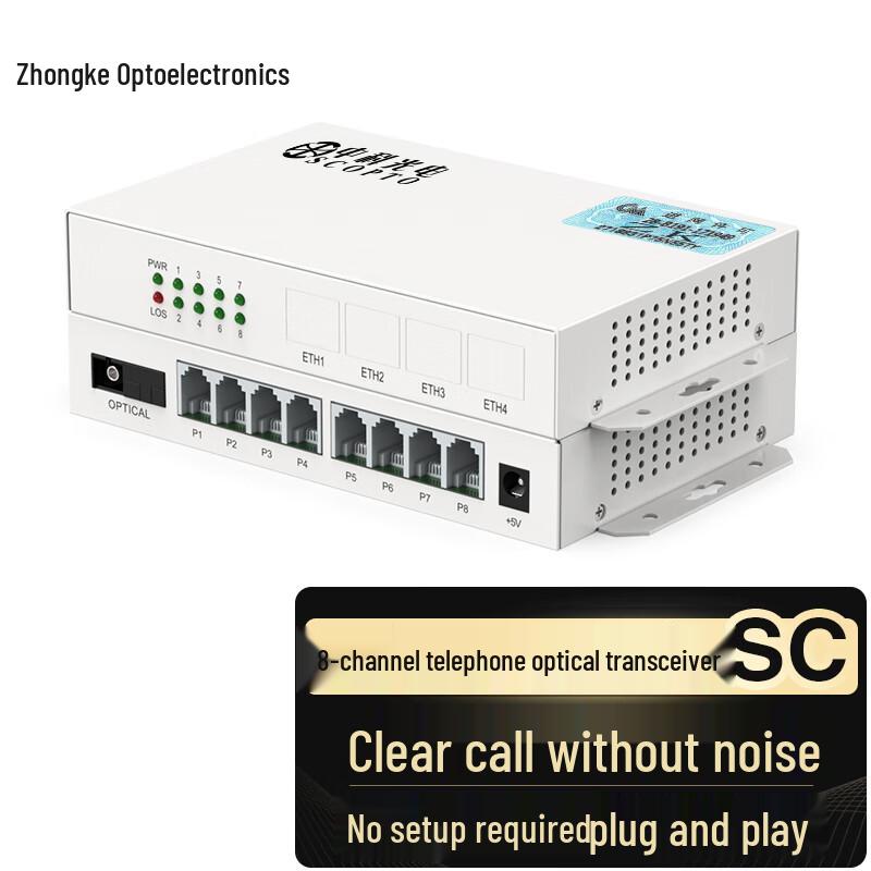 PCM Voice Telephone Fiber Optic Transceiver