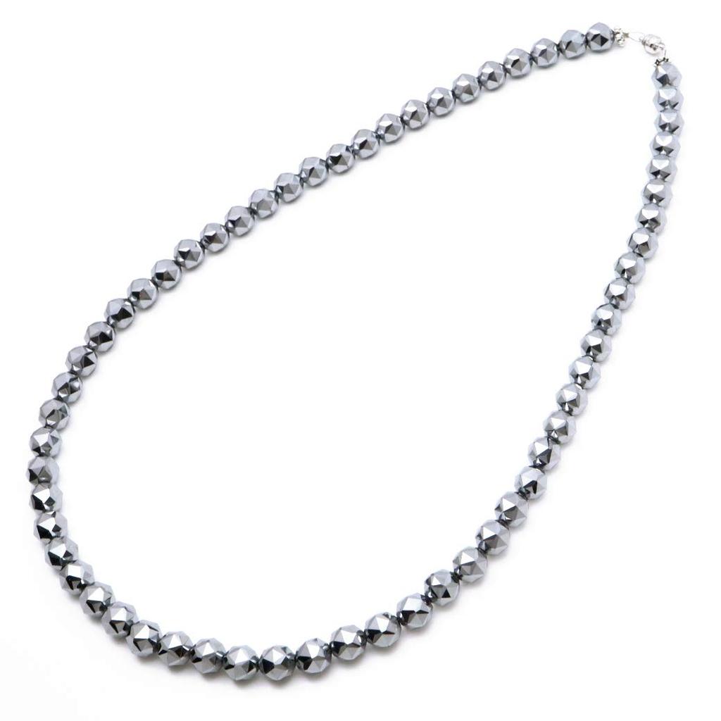 Terahertz Crystal Star Easy to Magnetic Approximately 50cm Long [GOLD STONE] Necklace, 8mm, Cut, Wear, Type,