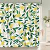 Modern Fresh Fruit Lemon Bath Curtain Waterproof Fabric Shower Curtain With 12 Hooks Bathtub Screen for Bathroom Home Decorate