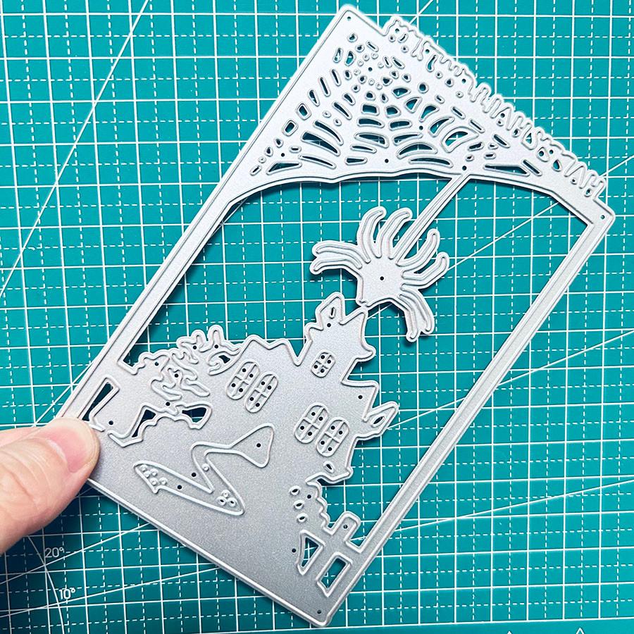 Halloween Spider Castle Metal Cutting Die Stencil Template For DIY Embossing Paper Photo Album Cards Making Scrapbooking Die Cut