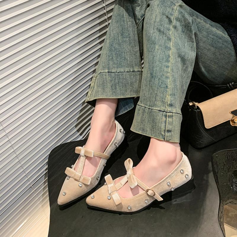 Fashion Pointed Toe Crystal Women Chunky Shoes Elegant High Heels Summer Sandals 2025 New Fashion Dress Party Buckle Woman Pumps Zapatos