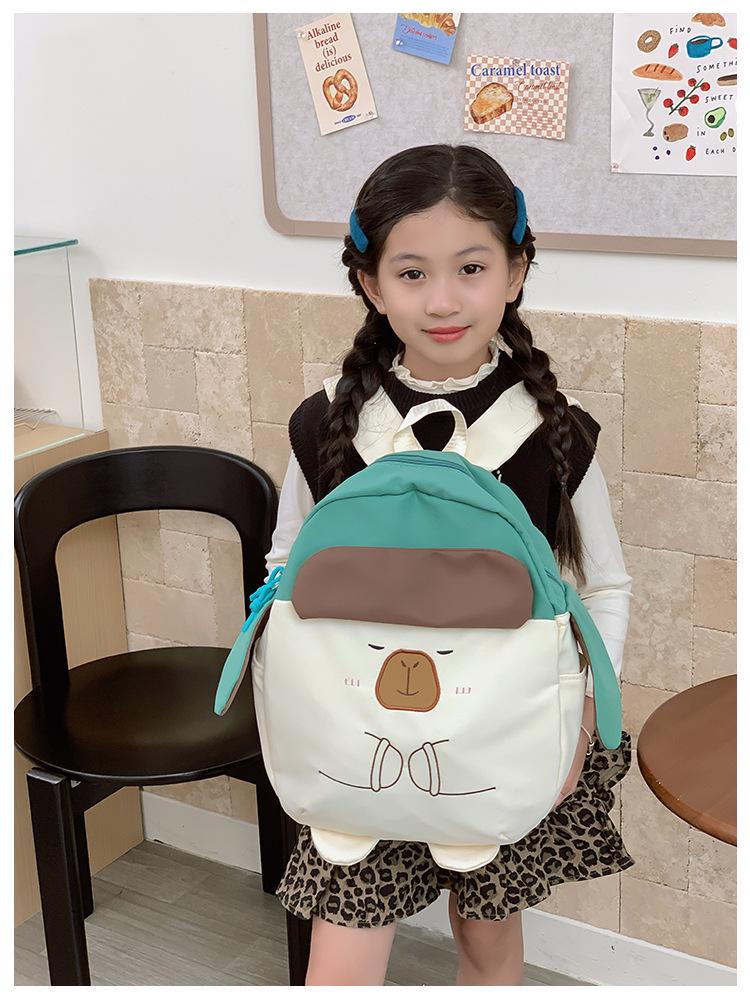 2025 Trendy Capybara Girl's Cartoon School Backpack
