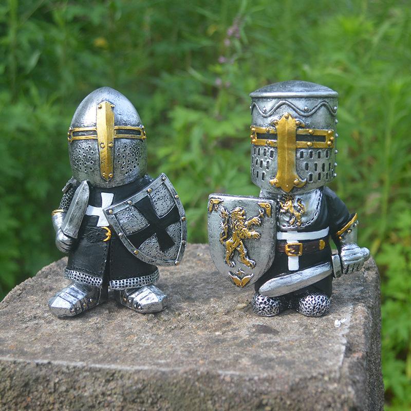 Resin Decorative Ornaments Ornaments European Gnome Knight Sculpture Decorative Ornaments Ornaments Resin Crafts Ornaments