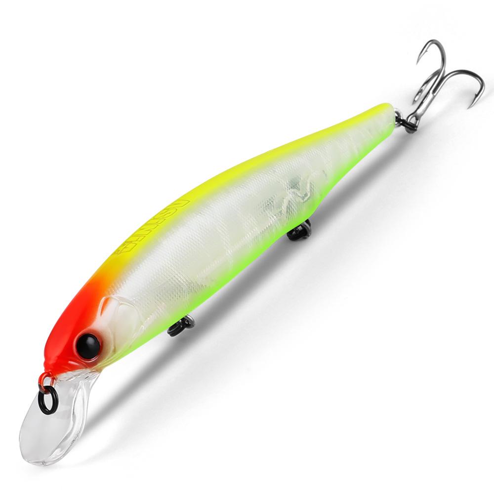 Green Ball 111mm, 15g Long-Cast Sinking Minnow: Rattling Hard Bait for Bass, Pike, Perch - Free Shipping